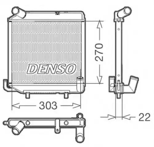 Радиатор системы охлаждения двигателя DENSO DRM99003