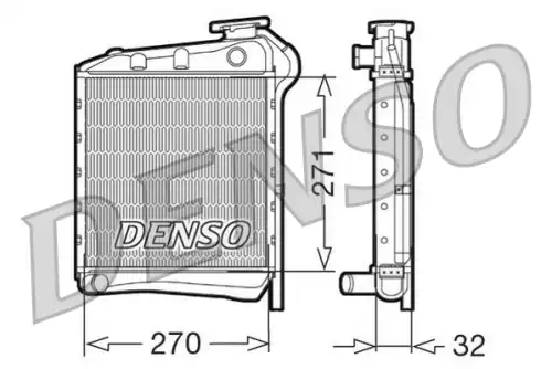 Радиатор системы охлаждения двигателя DENSO DRM99005