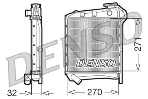 Радиатор системы охлаждения двигателя DENSO DRM99009