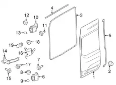 DOOR ASY - REAR EK4Z6140011P FORD