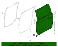 DOOR ASY - REAR - LESS HINGES PL3Z1624631D FORD