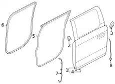 DOOR ASY - REAR - LESS HINGES PL3Z1624631D FORD