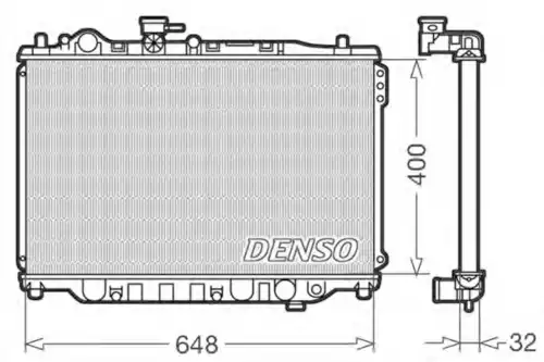 Радиатор системы охлаждения двигателя DENSO DRM44007