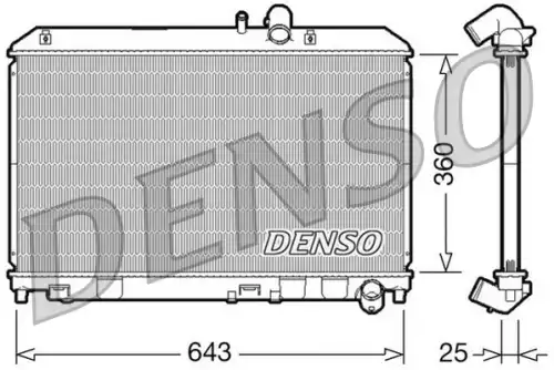 Радиатор системы охлаждения двигателя DENSO DRM44013