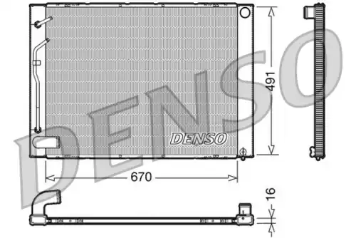 Радиатор системы охлаждения двигателя DENSO DRM50054