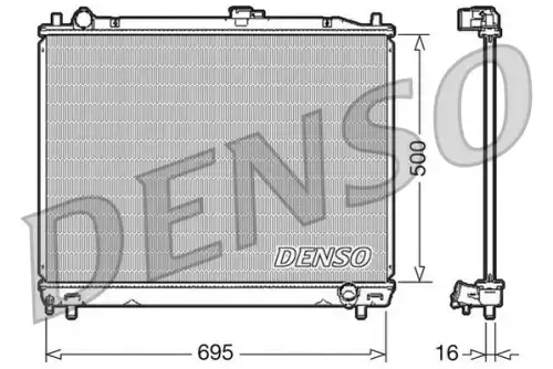 Радиатор системы охлаждения двигателя DENSO DRM45008
