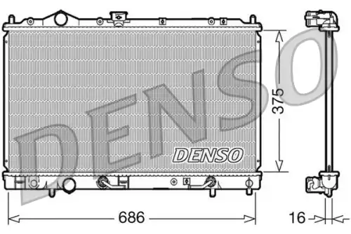 Радиатор системы охлаждения двигателя DENSO DRM45021