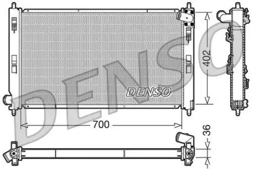 Радиатор системы охлаждения двигателя DENSO DRM45029