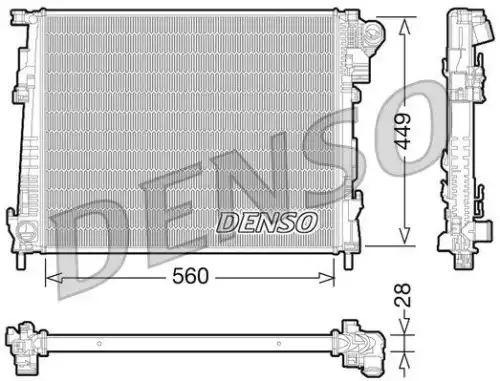 Радиатор системы охлаждения двигателя DENSO DRM23094