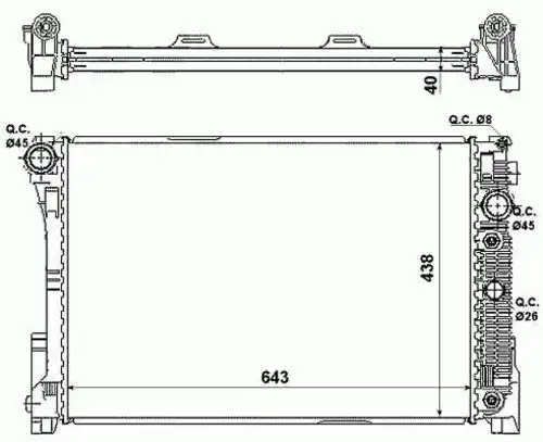 Радиатор кондиционера (конденсатор) NRF 53968