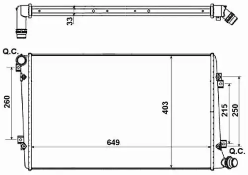 Радиатор кондиционера (конденсатор) NRF 53813