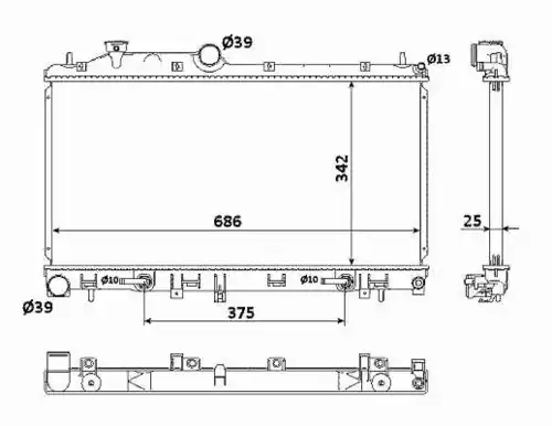 Радиатор кондиционера (конденсатор) NRF 53886