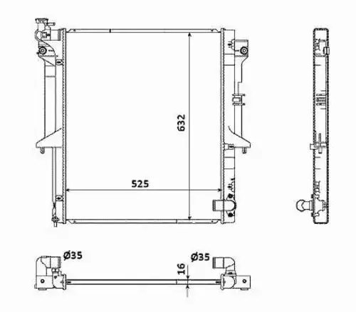 Радиатор кондиционера (конденсатор) NRF 53907