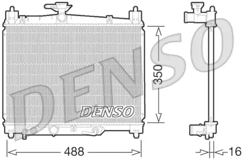 Радиатор системы охлаждения двигателя DENSO DRM50066