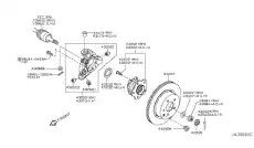WHEEL HUB ASSEMBLY 43202-JK00A INFINITI