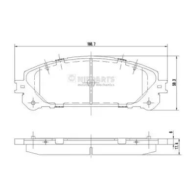 Тормозные колодки дисковые NIPPARTS N3602139