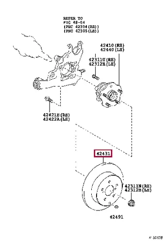Тормозной диск TOYOTA / LEXUS 42431-48080