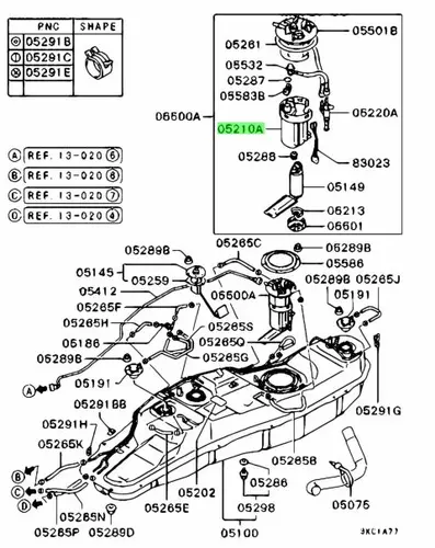 Топливный фильтр MITSUBISHI MR529135