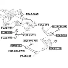 Рычаг подвески FEBEST 2125-CDUPR