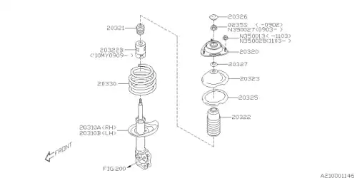 SHOCK ABSORBER 20310SC060 SUBARU