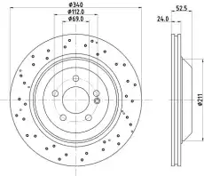 Тормозной диск 8DD 355 134-551 HELLA