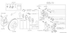 Тормозные колодки дисковые SUBARU 26296-AG051