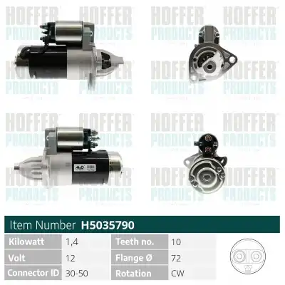 Стартер HOFFER H5035790