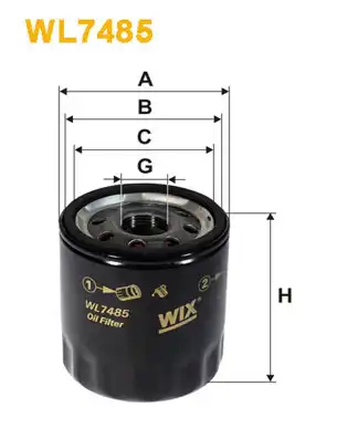Фильтр масляный WIX WL7485