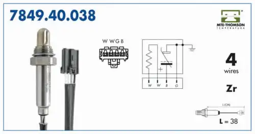 лямбда-зонд Mits 7849.40.038 MTE-THOMSON