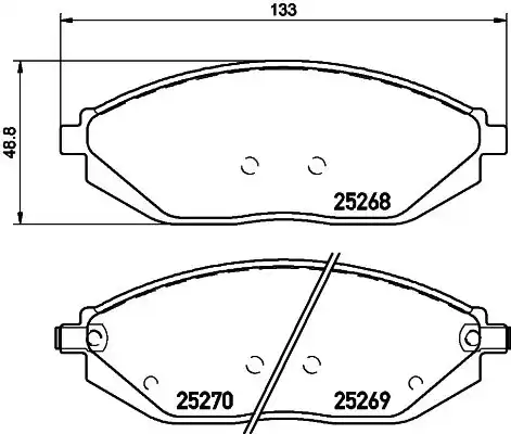 Тормозные колодки дисковые передняя ось MINTEX MDB3152