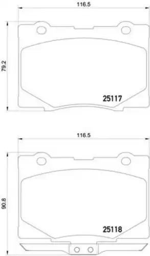 Тормозные колодки дисковые передняя ось TEXTAR 2511701