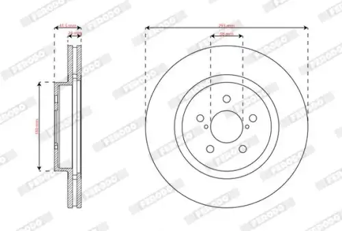Тормозной диск FERODO DDF2863C