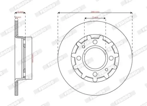 Тормозной диск FERODO DDF2985C
