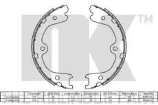 Тормозные колодки барабанные NK 2722798
