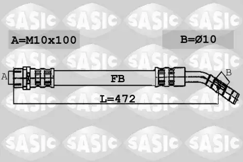 шланг тормозной перед. Niss 6606081 SASIC