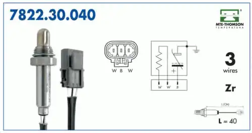 лямбда-зонд Niss 7822.30.040 MTE-THOMSON