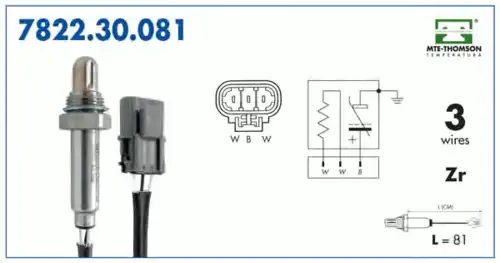 лямбда-зонд Niss 7822.30.081 MTE-THOMSON