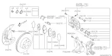 Тормозные колодки дисковые SUBARU 26296-AJ010