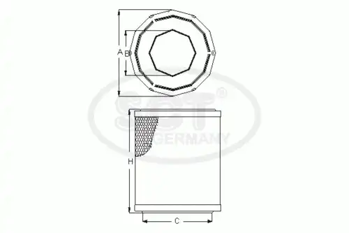 Фильтр воздушный SCT SB3280