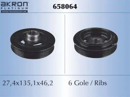 шкив генератора Toyo 658064 MALO
