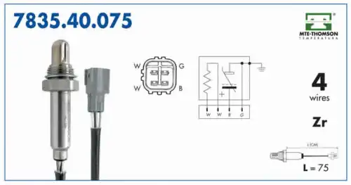 лямбда-зонд универсальный Audi 7835.40.075 MTE-THOMSON