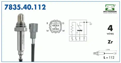 лямбда-зонд универсальный Audi 7835.40.112 MTE-THOMSON