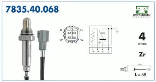 лямбда-зонд универсальный Audi 7835.40.068 MTE-THOMSON
