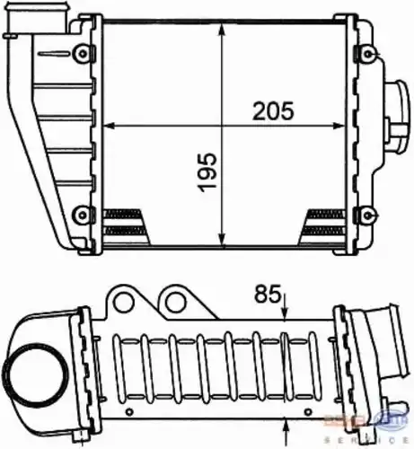Интеркулер HELLA 8ML 376 746-321