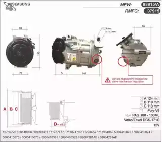 Компрессор, кондиционер 97915 AHE