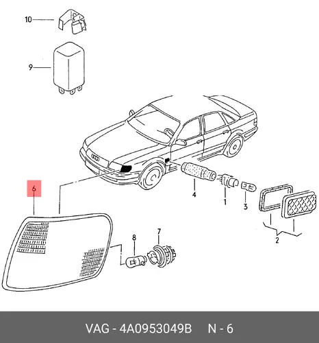 УКАЗАТЕЛЬ ПОВОРОТА VAG 4A0953049B