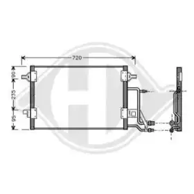 Радиатор кондиционера (конденсатор) DIEDERICHS 8102400