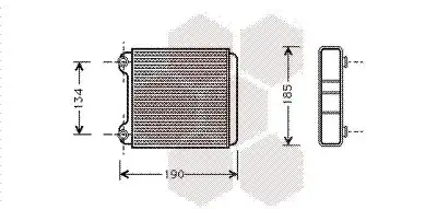 Радиатор печки VAN WEZEL 3006183