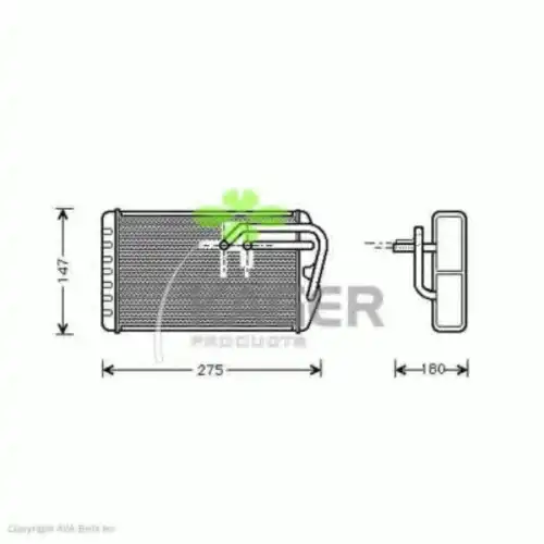 Радиатор печки KAGER 32-0158