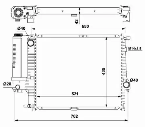 Радиатор кондиционера (конденсатор) NRF 53897